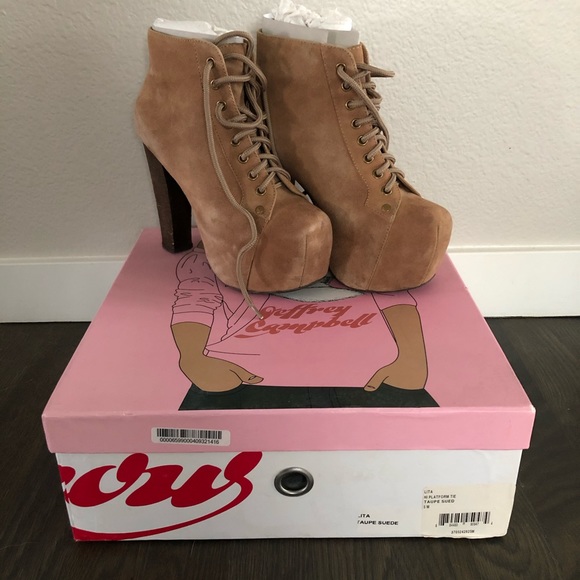 Jeffery Campbell Lita Hi Platform Tie SZ 5